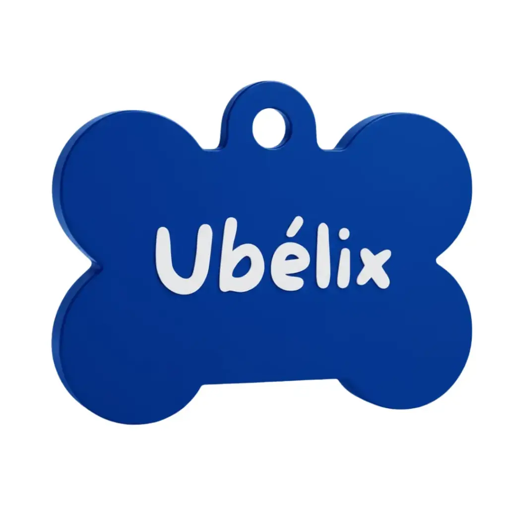 Médaillon Os - Bleu Roi