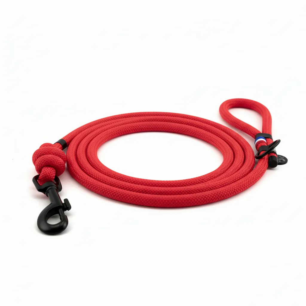 Laisse - Rouge Intense (1 mètre - éducation, Noir, Noir)