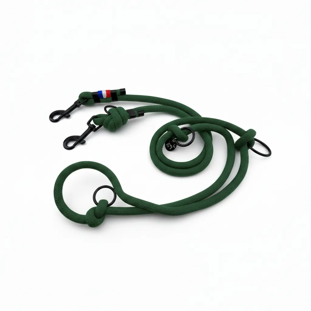 Laisse Multiposition - Vert Forêt