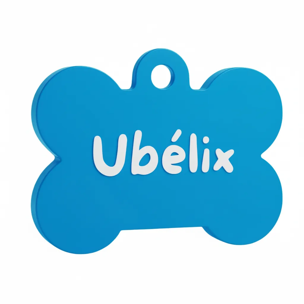 Médaillon Os - Bleu Ciel