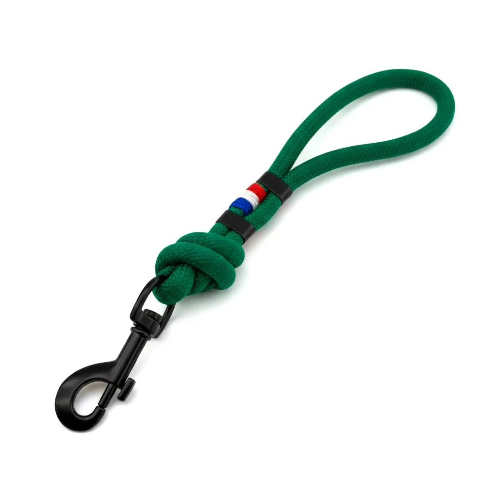 Laisse Poignée - Vert Royal (Noir, Noir)