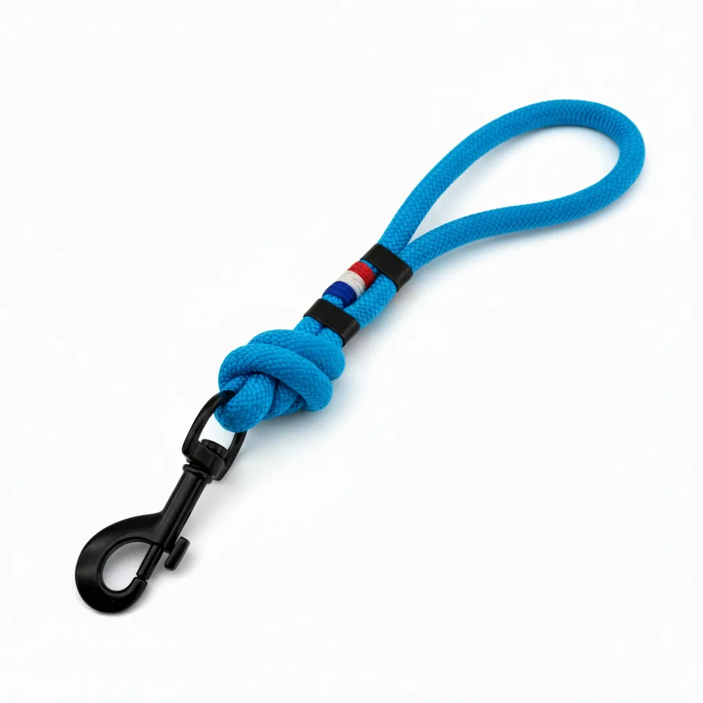 Laisse Poignée - Bleu Océan (Noir, Noir)