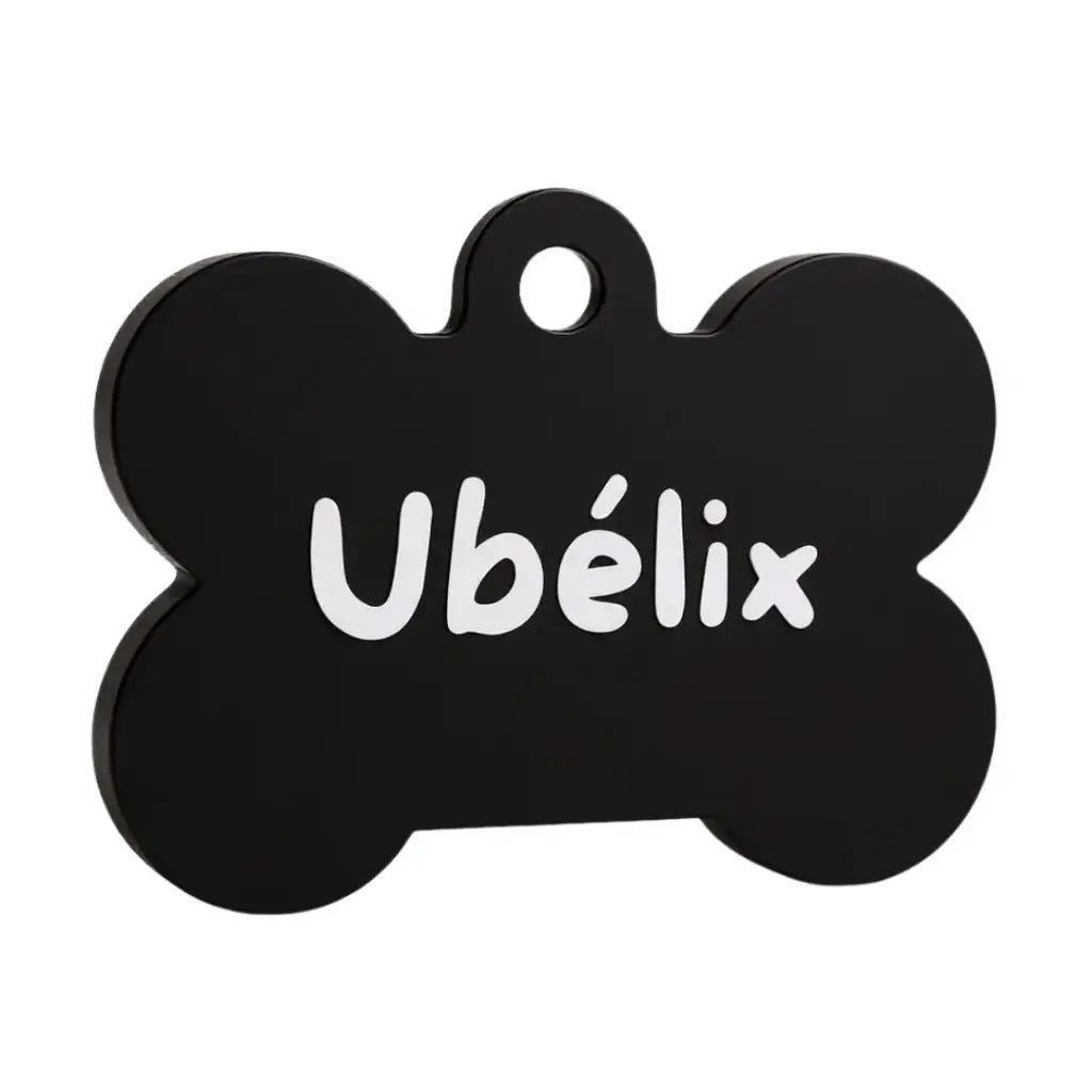 Médaillon Os - Noir