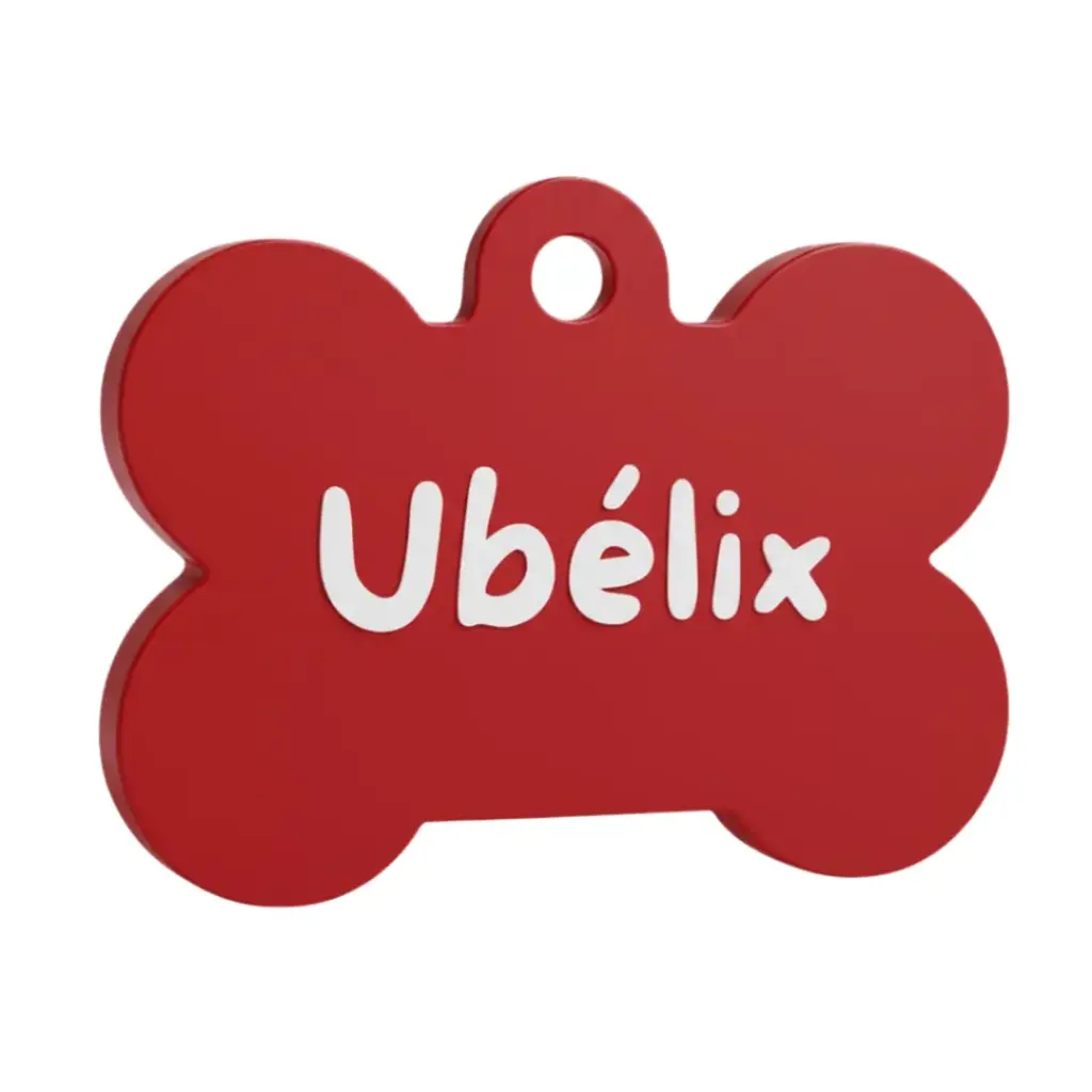 Médaillon Os - Rouge