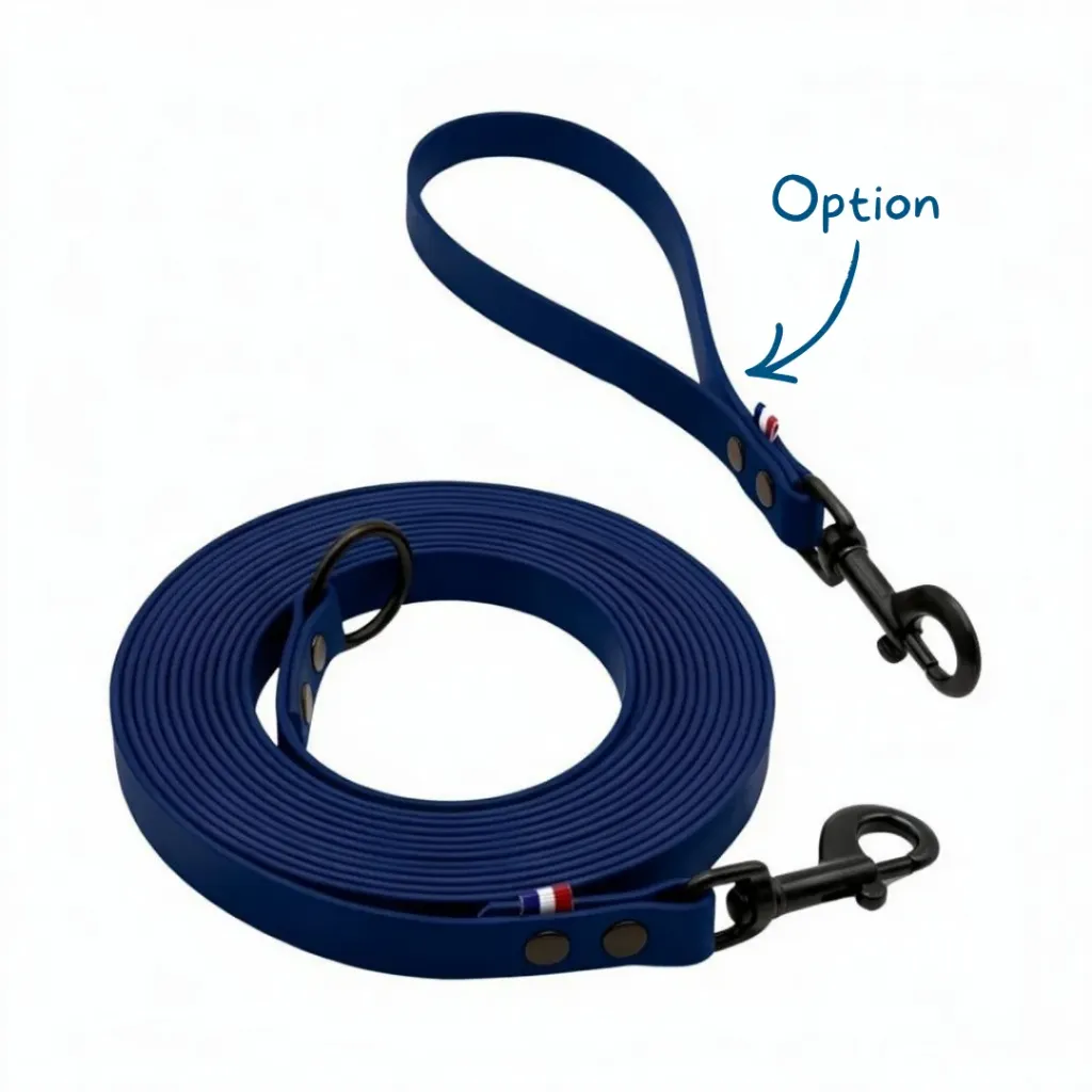 Longe Biothane® - Bleu Electrique (5 mètres, Sans poignée, Aucune)