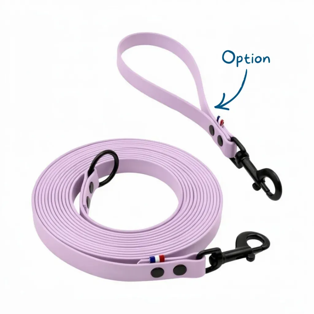 Longe Biothane® - Lavande Sauvage (5 mètres, Sans poignée, Aucune)