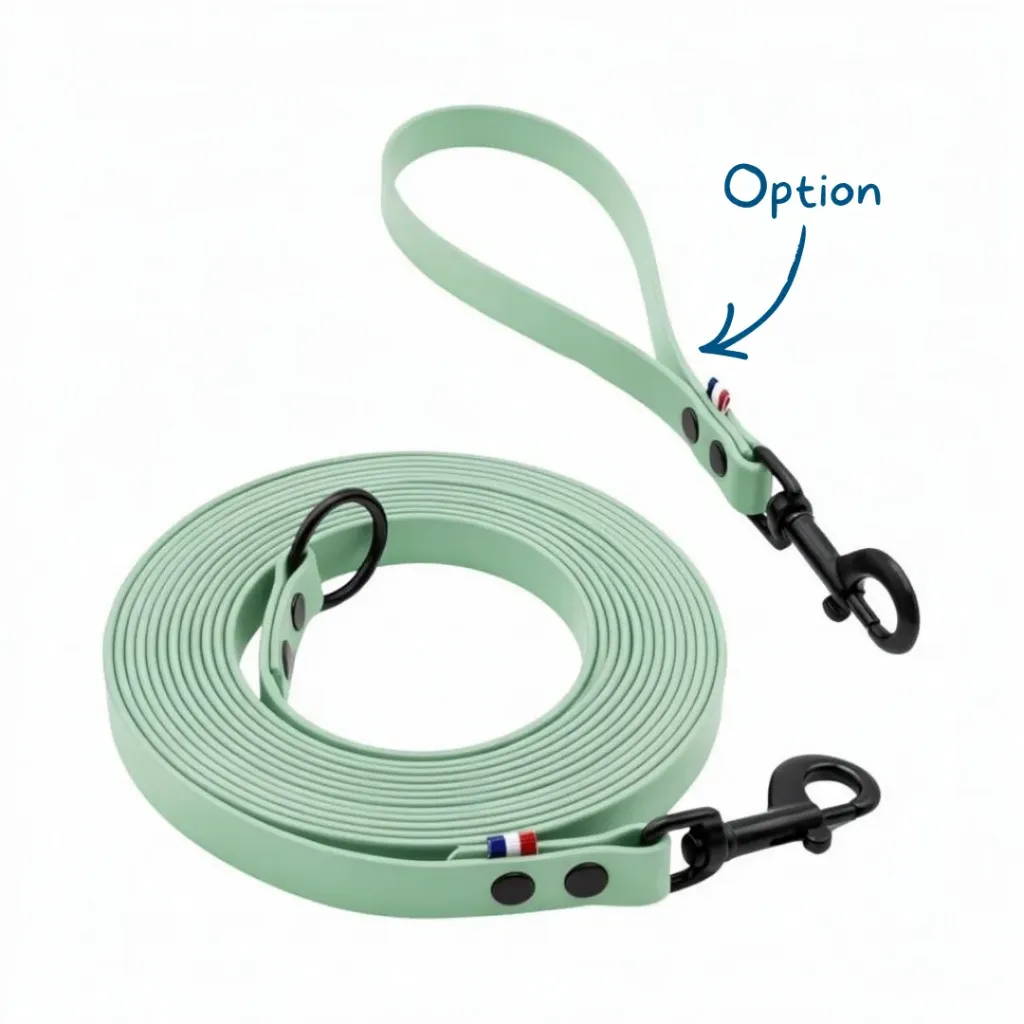 Longe Biothane® - Sauge Antique (5 mètres, Sans poignée, Aucune)