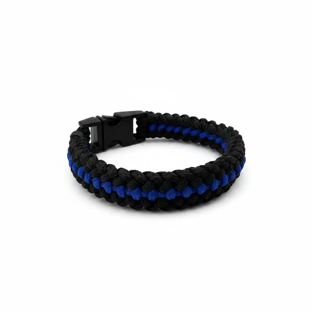 Bracelet en corde marine - Uni (Bleu électrique)