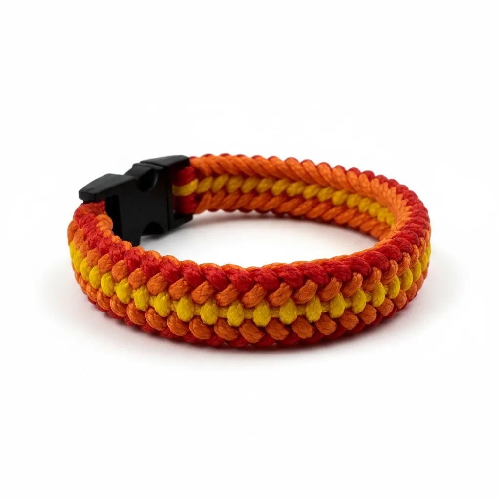 Bracelet en corde marine - Rubis