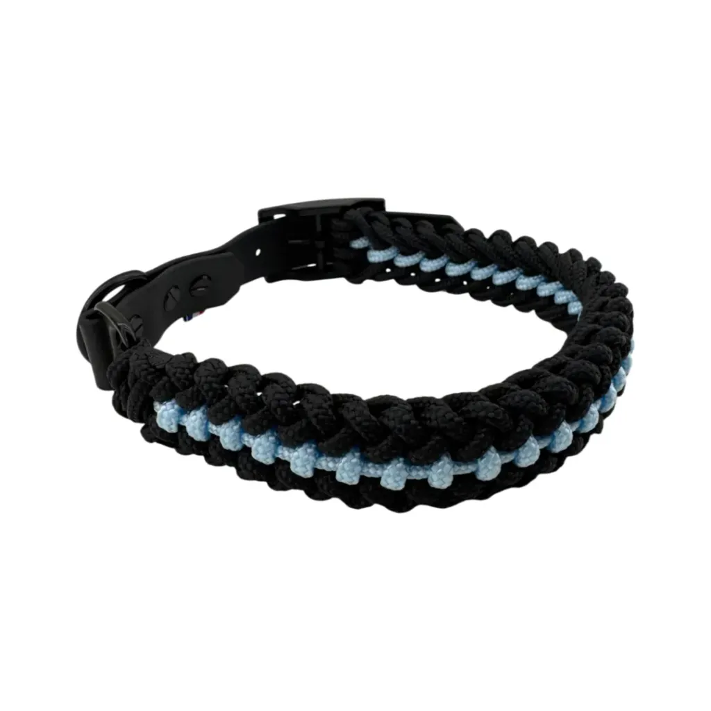 Collier en corde - Bleu Brume