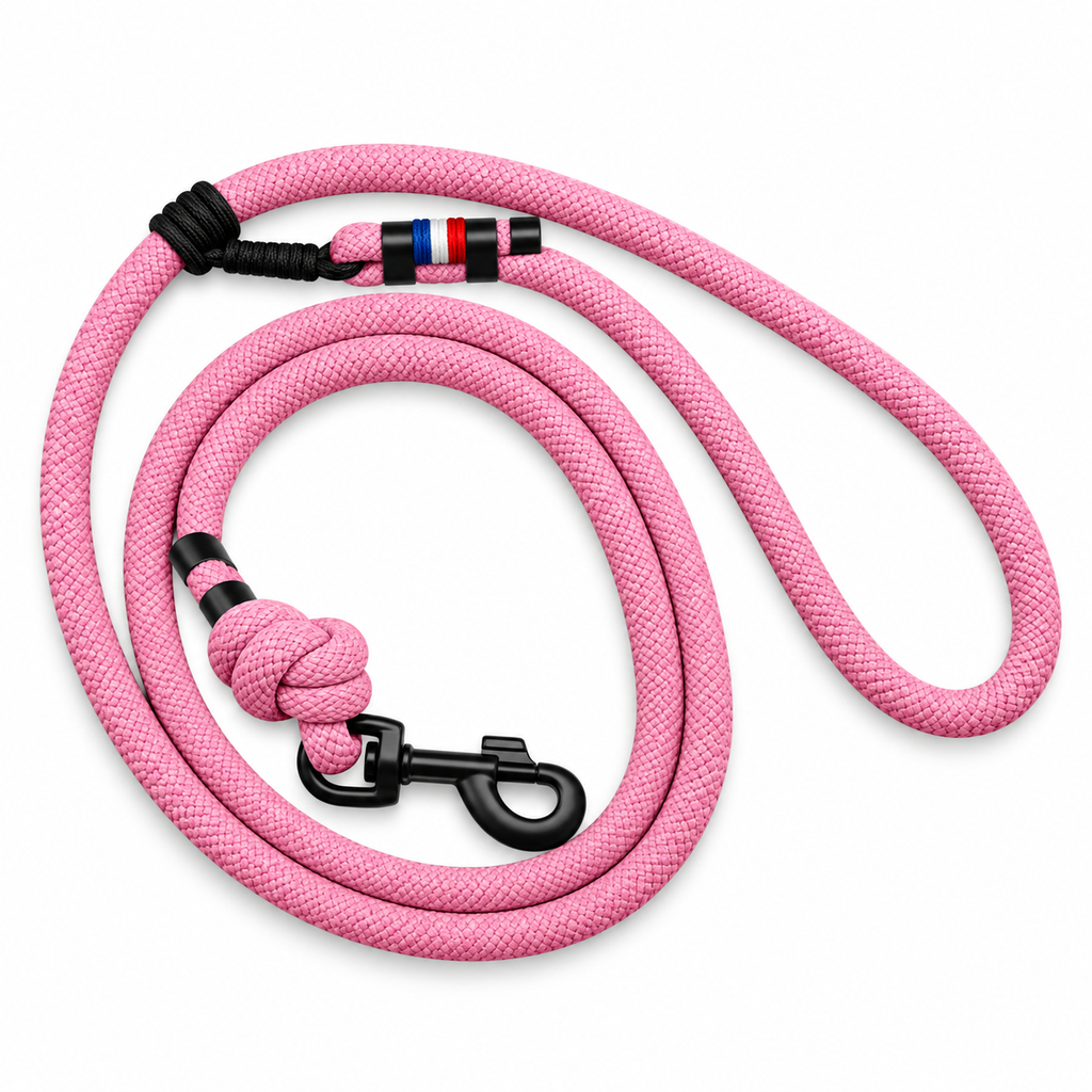 Laisse Réglable - Rose Velours