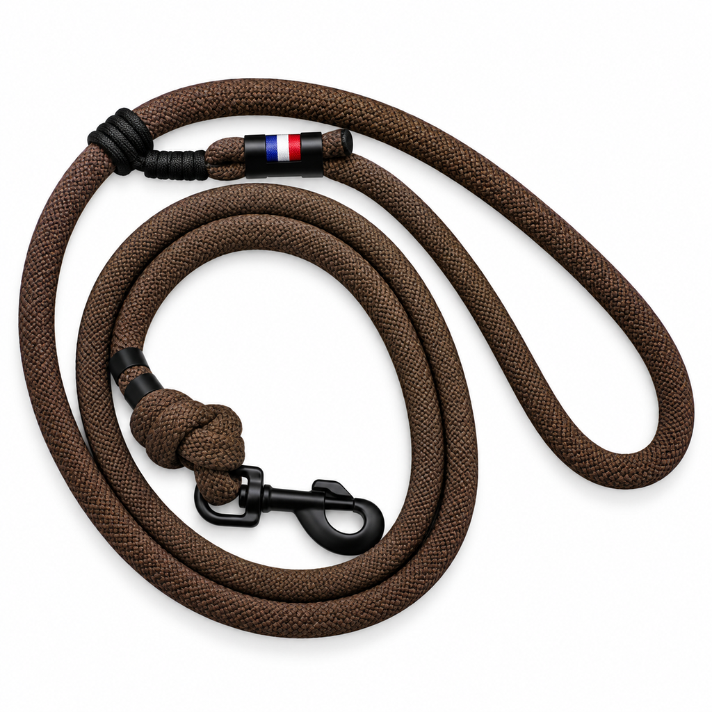Laisse Réglable - Marron Chocolat (1 mètres à 1,8 mètre, Noir)