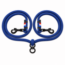 Laisse Double - Bleu Electrique