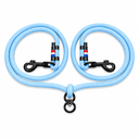 Laisse Double - Bleu Brune