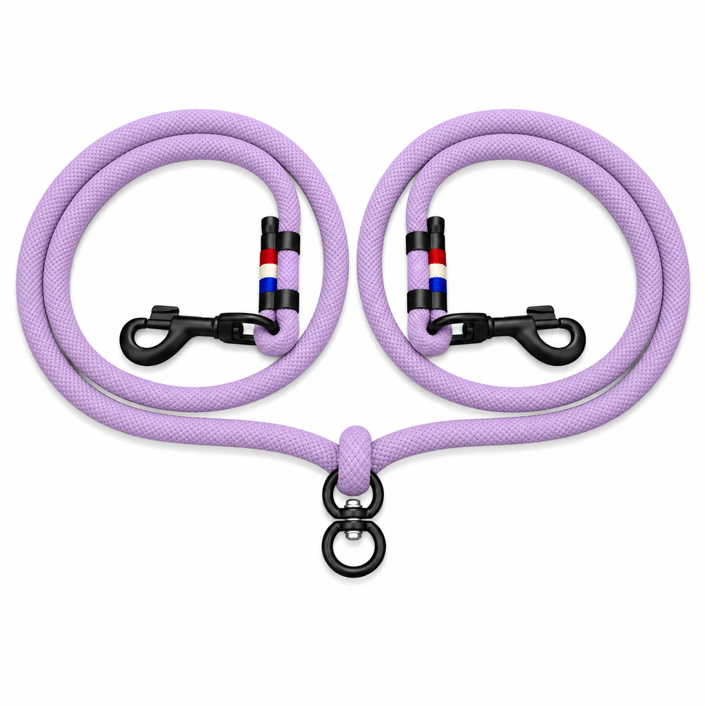 Laisse Double - Lavande Sauvage