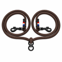 Laisse Double - Marron Chocolat