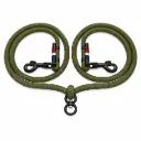 Laisse double pour chiens en corde marine