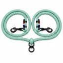 Laisse double pour chiens en corde marine