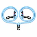 Laisse double pour chiens en corde marine