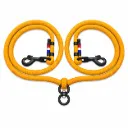 Laisse double pour chiens en corde marine