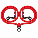 Laisse double pour chiens en corde marine