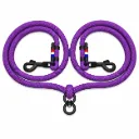 Laisse double pour chiens en corde marine