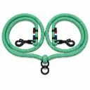 Laisse double pour chiens en corde marine