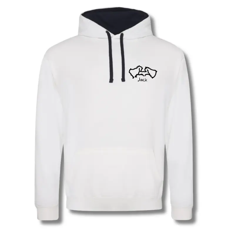 Sweat blanc - Oreilles de chien (S, Noir)